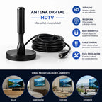 Antena De TV Magnética Portátil TvMax™ [TRANSMITE TODOS LOS CANALES EN FULL HD 4K]