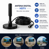 Antena De TV Magnética Portátil TvMax™ [TRANSMITE TODOS LOS CANALES EN FULL HD 4K]